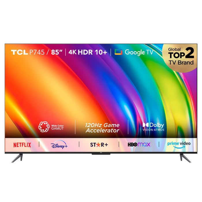 LED 85" TCL 85P745 4K HDR Smart TV Google TV