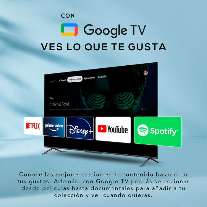 QLED 55" TCL 55C725 4K HDR Smart TV Google TV