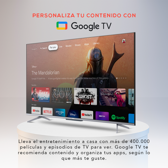 LED 55" TCL 55P725 4K HDR Smart TV Google TV