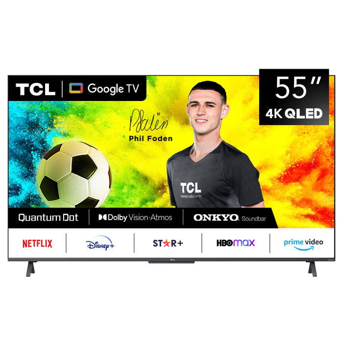 QLED 55" TCL 55C725 4K HDR Smart TV Google TV