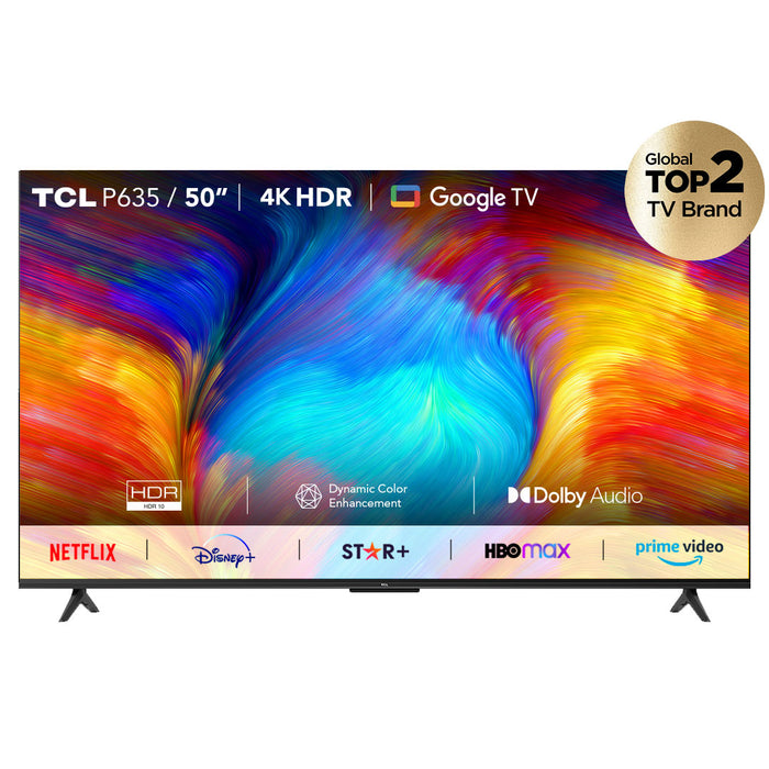 LED 50" TCL 50P635 4K HDR Smart TV Google TV